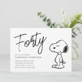 Invitation Snoopy d'arachides - 40e anniversaire (Debout devant)