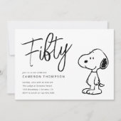 Invitation Snoopy d'arachides - 50e anniversaire (Devant)