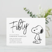 Invitation Snoopy d'arachides - 50e anniversaire (Debout devant)