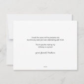 Invitation Snoopy et Citrouille premier anniversaire Merci (Dos)