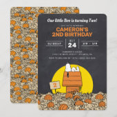 Invitation Snoopy | Notre petit Boo a deux ans (Devant / Derrière)