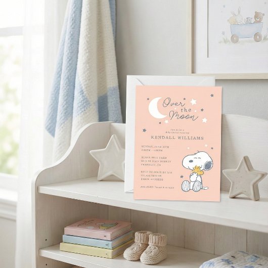 Invitation Snoopy & Woodstock | Au-dessus du Baby shower de l