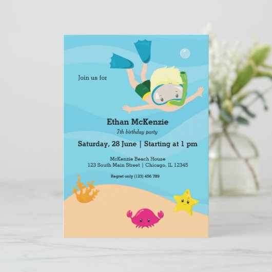 Invitation Snorkeling (Debout devant)