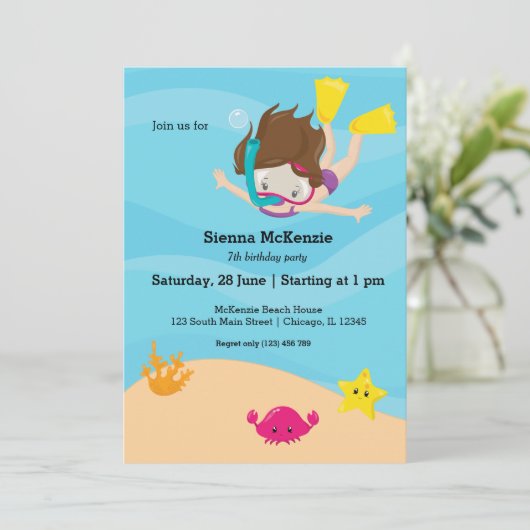 Invitation Snorkeling (Debout devant)