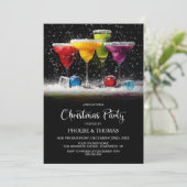 Invitation Snow Cocktails Christmas Party (Debout devant)