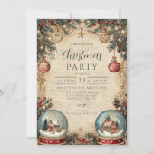 Invitation Snow Globe Wonderland Noël (Devant)