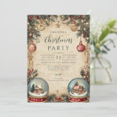 Invitation Snow Globe Wonderland Noël (Debout devant)
