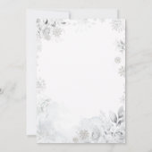 Invitation Snow In Love Silver Winter Pine Tree Bridal Shower (Dos)