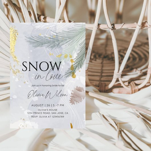 Invitation Snow in Love Winter Bridal Shower - Elegant Frost