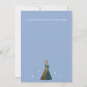 Invitation Snow Queen château princesse thème fête bleu (Dos)