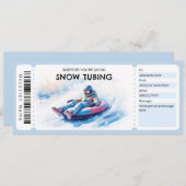 Invitation Snow Tubing Gift Certificate (Devant / Derrière)