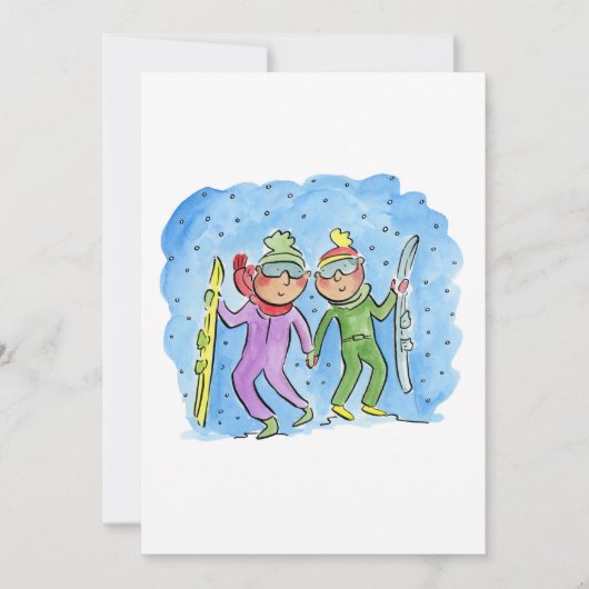 Invitation Snowboard (Devant)