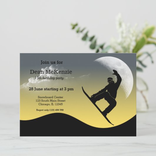 Invitation Snowboard (Debout devant)