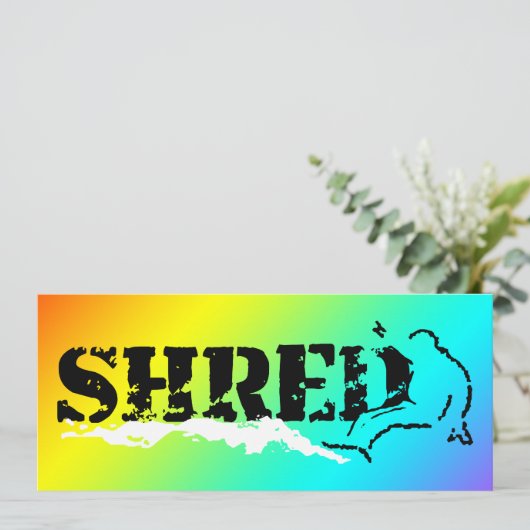 Invitation snowboard : déchiré (Debout devant)