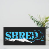 Invitation snowboard : rasé (Debout devant)
