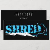 Invitation snowboard : rasé (Devant / Derrière)