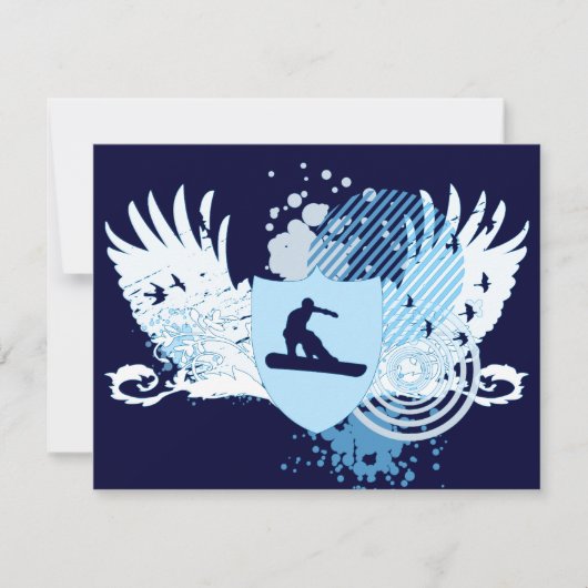 Invitation snowboardeur hi-fi (Devant)