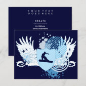 Invitation snowboardeur hi-fi (Devant / Derrière)