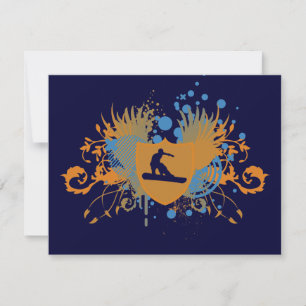 Invitation snowboardeur hi-fi