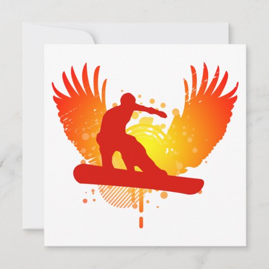 Invitation snowboardeur hi-fi (Devant)