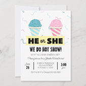 Invitation Snowcone Genre Revela Party (Devant)