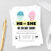 Invitation Snowcone Genre Revela Party