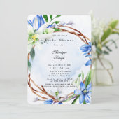 Invitation Snowdrops Scilla Spring Fête des mariées florale (Debout devant)