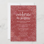 Invitation Snowfall Fêtons la fête de la saison (Devant)