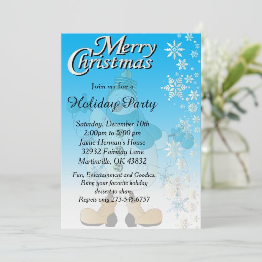 Invitation Snowflake (Debout devant)