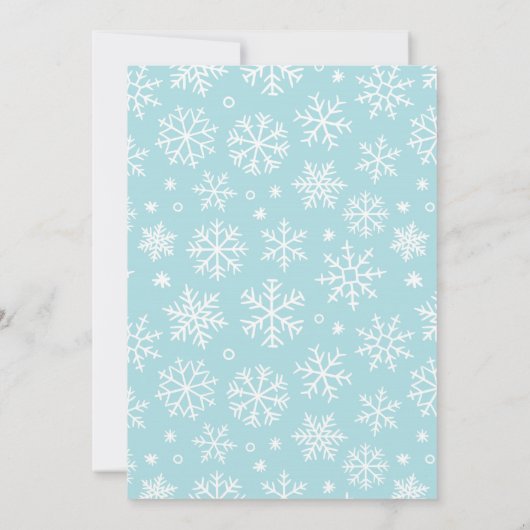 Invitation Snowflake bébé garçon douche bois rustique tableau (Dos)