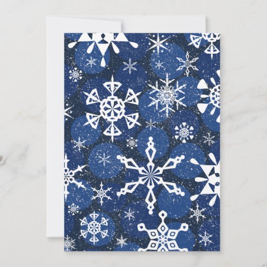Invitation Snowflake Blue Corporate Fête (Dos)