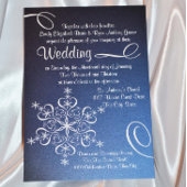 Invitation Snowflake Blue Elegance Mariage d'hiver