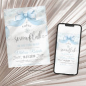 Invitation Snowflake Bow baby shower