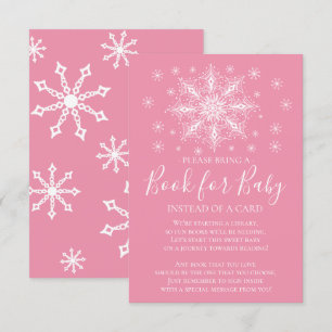Invitation Snowflake Girls Baby shower Book for Baby