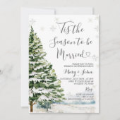 Invitation Snowflake hiver Noël Arbre Mariage (Devant)