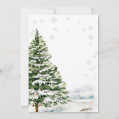 Invitation Snowflake hiver Noël Arbre Mariage (Dos)
