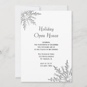 Invitation Snowflake Holiday Open House Party (Devant)