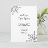 Invitation Snowflake Holiday Open House Party (Debout devant)
