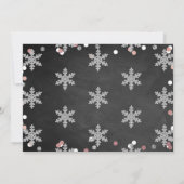 Invitation Snowflake Winter Chalkboard 1er Anniversaire Photo (Dos)