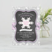 Invitation Snowflake Winter ONE derlandmAnniversaire Invitati (Debout devant)