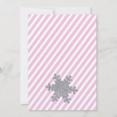 Invitation Snowflake Winter ONE derlandmAnniversaire Invitati (Dos)