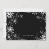 Invitation Snowflake Winter Wonderland fête d'anniversaire (Dos)