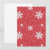 Invitation Snowflakes à l'invitation de Noël (Devant / Derrière)