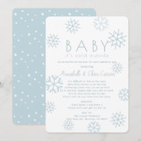 Snowflakes Baby Son Baby shower bleu froid par cou