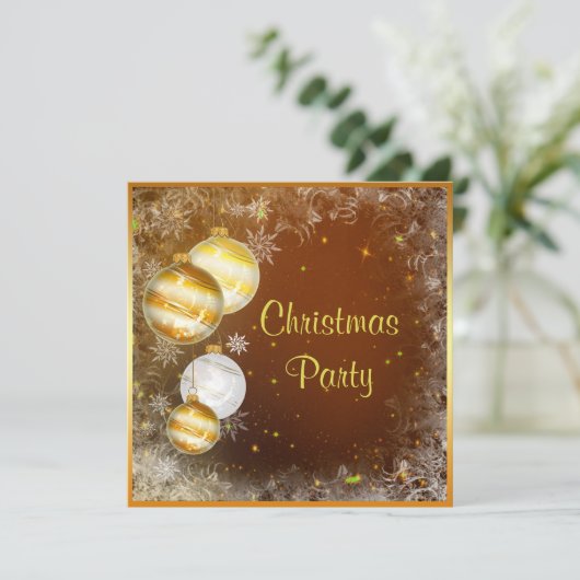 Invitation Snowflakes & Baubles Noël (Debout devant)