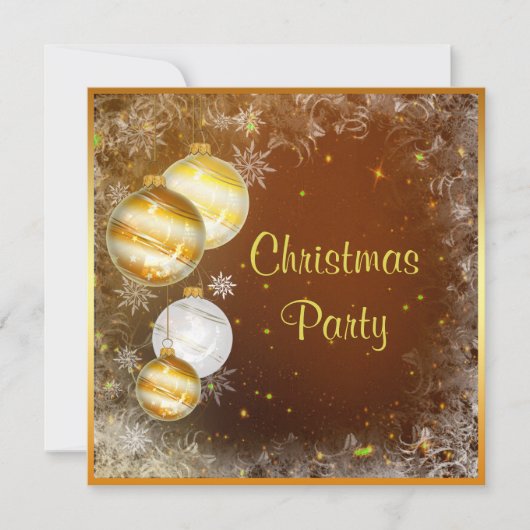 Invitation Snowflakes & Baubles Noël (Devant)