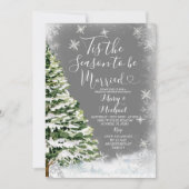 Invitation Snowflakes blanc C'est la saison pour être marié A (Devant)