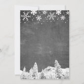 Invitation Snowflakes chalkboard mariage de bois d'hiver (Dos)