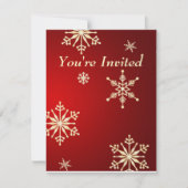 Invitation Snowflakes Christmas Open House (Devant)