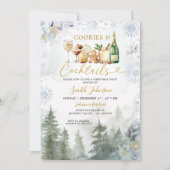 Invitation Snowflakes Cookie Cocktail Christmas Holiday Party (Devant)